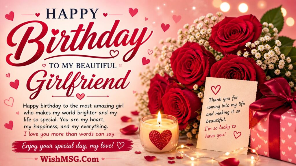 Girlfriend Birthday Wishes WishMSG.Com