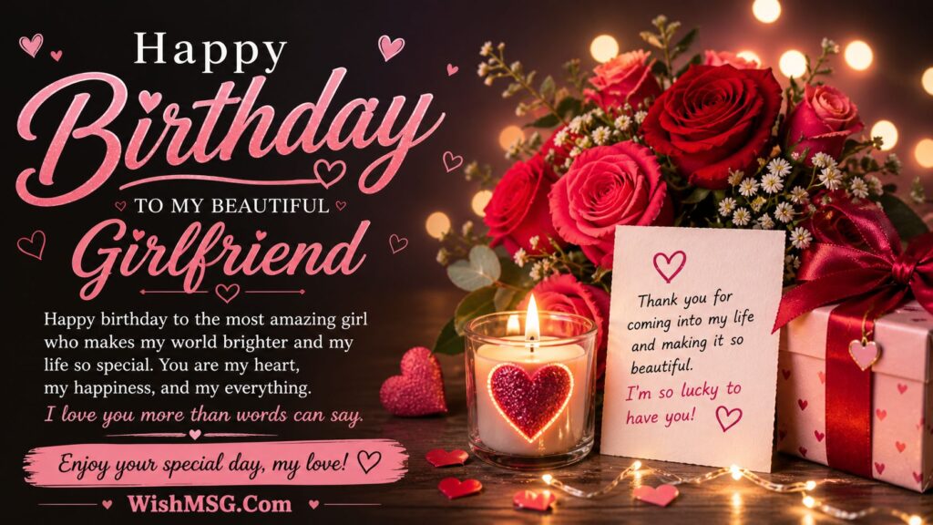 Romantic Birthday Wishes for Girlfriend